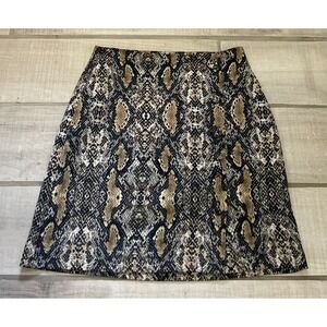 June And Hudson Snake Skin Python‎ Skirt S Small Suede